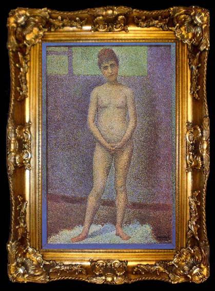 framed  Georges Seurat Model, ta009-2